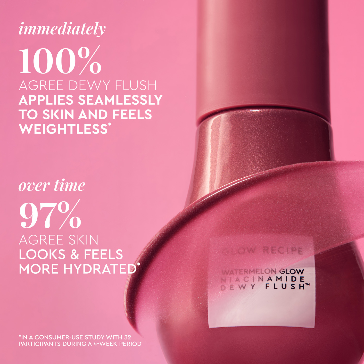 WATERMELON GLOW NIACINAMIDE DEWY FLUSH BRIGHTENING SERUM BLUSH (SUERO CON COLOR PARA MEJILLAS)